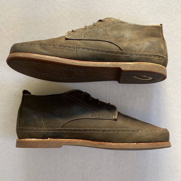 OLUKAI Men’s Brown Leather Boots Size 10 M main image 4